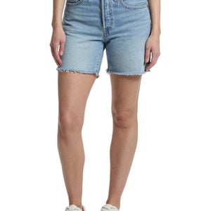 Levi's 501 Cut-Off Shorts Women's 33 Blue Denim Lightweight Mid Thigh DDR2484
