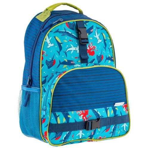 Stephen Joseph SJ112080A Backpack Kids OS Blue All Over Shark Print Bag DDR3201