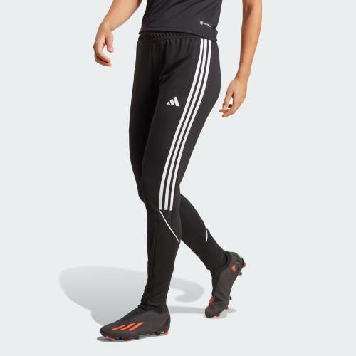 Adidas Tiro 23 League Pants Women XS Black Ankle Zip Elastic Waist Active KFC539