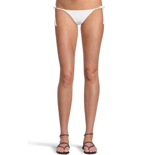 BECCA Color Code Demi Bikini Bottom Women Medium White Tie Side Swimwear DDR2435