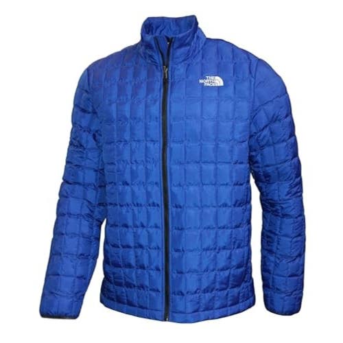 The North Face Thermoball Jacket Men's XL Blue Quilted Insulated Full Zip KFC597