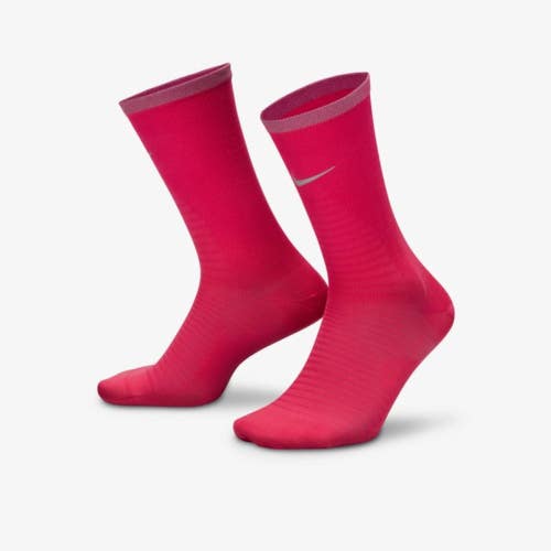 Nike Spark Lightweight Crew Socks Kids 6-7.5 Red Stretch Mid-Calf Running KFC533