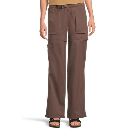 Prana Halle Pants Women's S Mocha Convertible Belted Waist Straight Leg DDR2510