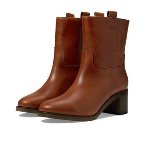 Free People Tabby Boots Women's US 9 Tan Brown Leather Block Heel HAWK2667