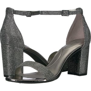 Bandolino Armory Dress Sandal Women's 10 Gunmetal Ankle Strap Block Heel RHS7696