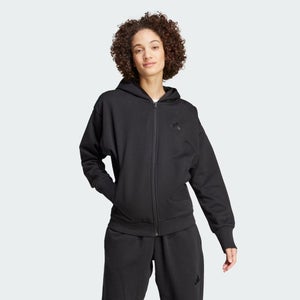 Adidas All Szn IX3809 Hoodie Women Small Black Fleece Full-Zip Sportswear KFC587