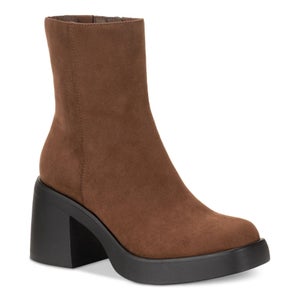 Sun + Stone Tiannaa Boots Womens US 6.5 Brown Faux Suede Ankle Bootie HAWK2647