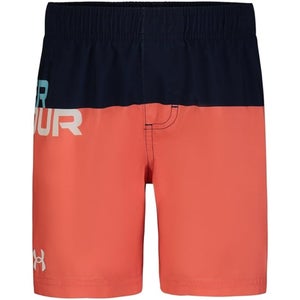 Under Armour Volley Shorts Boys L Coho Wordmark Logo Drawstring Swimwear DDR2515