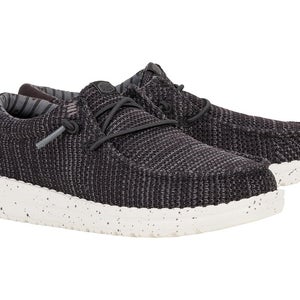 Hey Dude Wally Stretch Sox Kids 1 Gray Slip-On Moc Toe Comfort Shoes HAWK2684