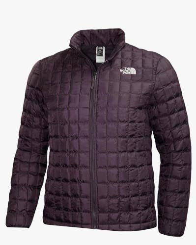 The North Face Thermoball Jacket Mens M Purple Quilted Insulated Full Zip KFC506