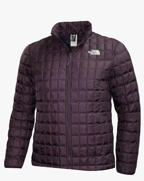The North Face Thermoball Jacket Mens M Purple Quilted Insulated Full Zip KFC506