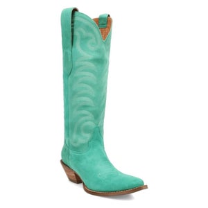 Dingo Movin' On Women's US 7 Green Embroidered Snip Toe Western Boots RHS7668