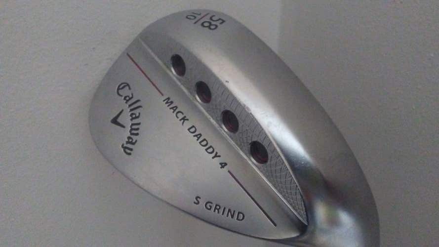 Callaway Mack Daddy 4 Lob Wedge 58* 10* (Chrome, S-Grind, Steel) Golf Club