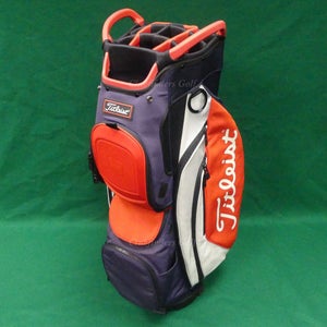 Titleist Cart 15 Blue/Red/Grey 15-Way Golf Cart Bag w/ Raincover