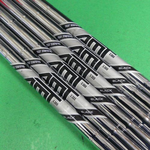 True Temper AMT Black S300 .355 Stiff Flex Pulled Steel Iron Shafts SET OF 6
