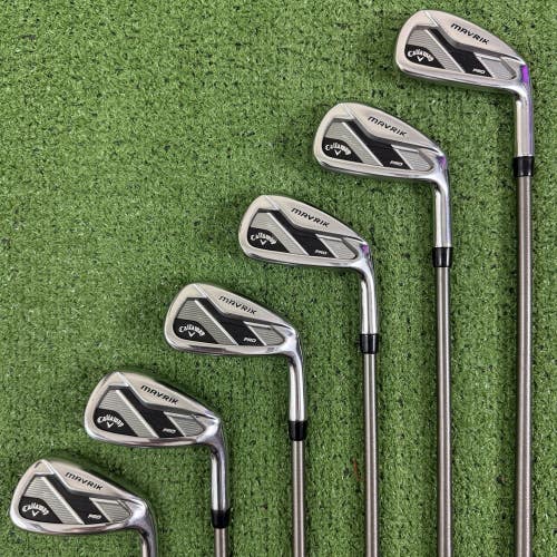 Callaway Mavrik Pro Iron Set 5-PW Aerotech Steelfiber i95 Stiff Flex