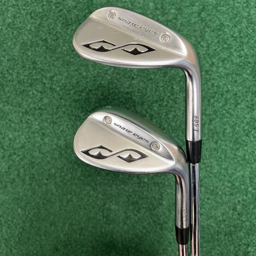 Snake Eyes 685T Tour Satin Wedge Set 56-10 60-8 MRH Stiff Flex Steel Shafts
