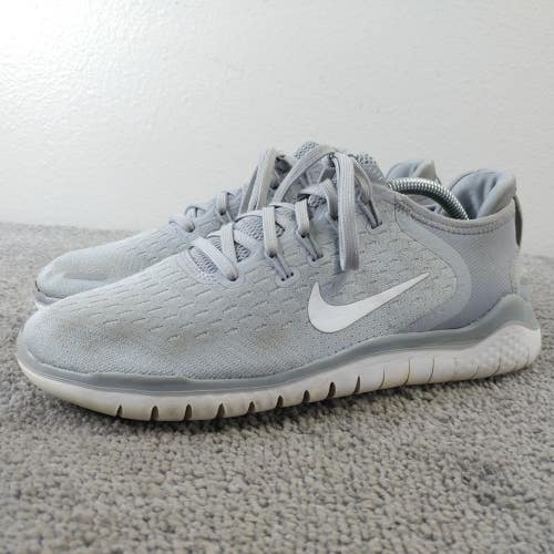 Nike Free RN 2018 Womens Size 8 Running Shoes Gray White Athletic Sneakers Low