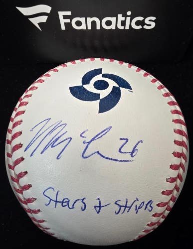 Mets NOLAN McLEAN WBC Team USA LE 10/10 "Stars and Stripes" Signed Baseball
