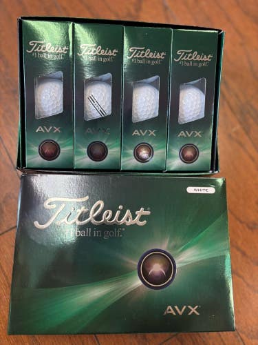 2 Dozen Titleist AVX Golf Balls White