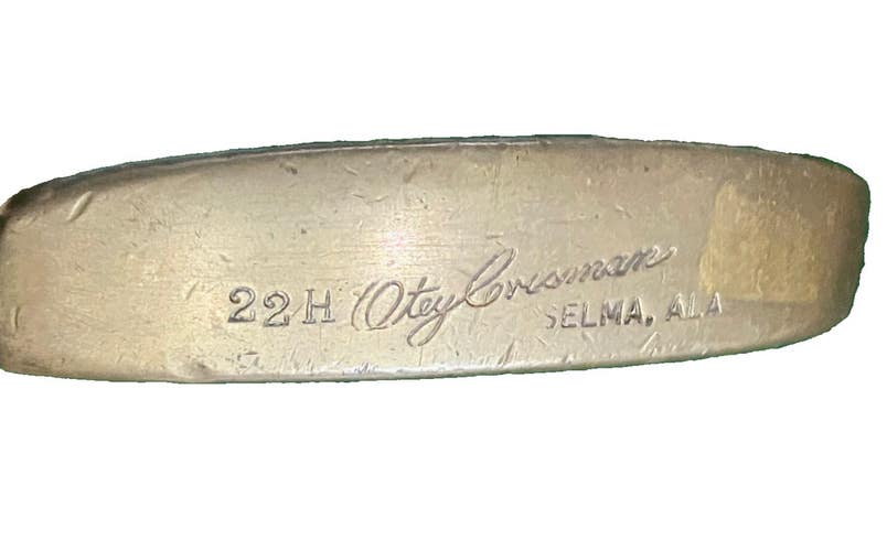 Otey Crisman 22H Brass Napa Blade Putter Selma ALA RH Hickory 35" Rare Club