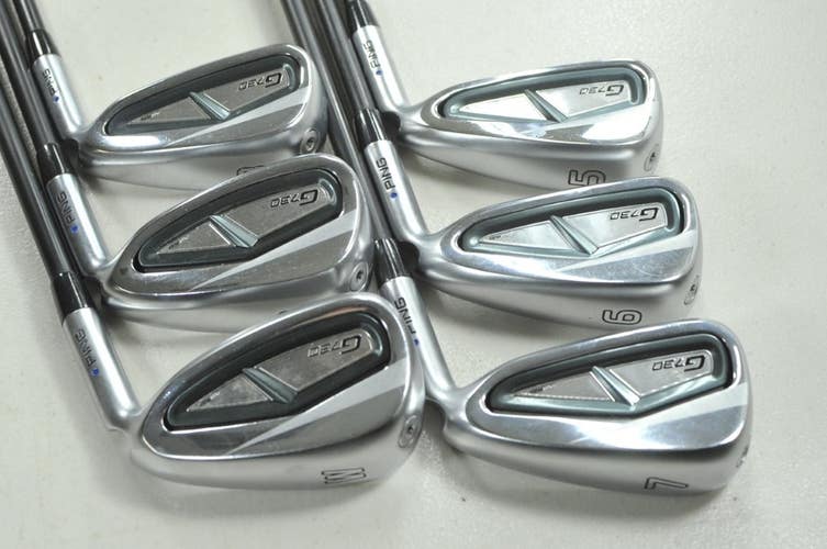 Ping G730 5-W Iron Set Senior Flex Blue Dot Right Alta CB AWT Graphite # 212889