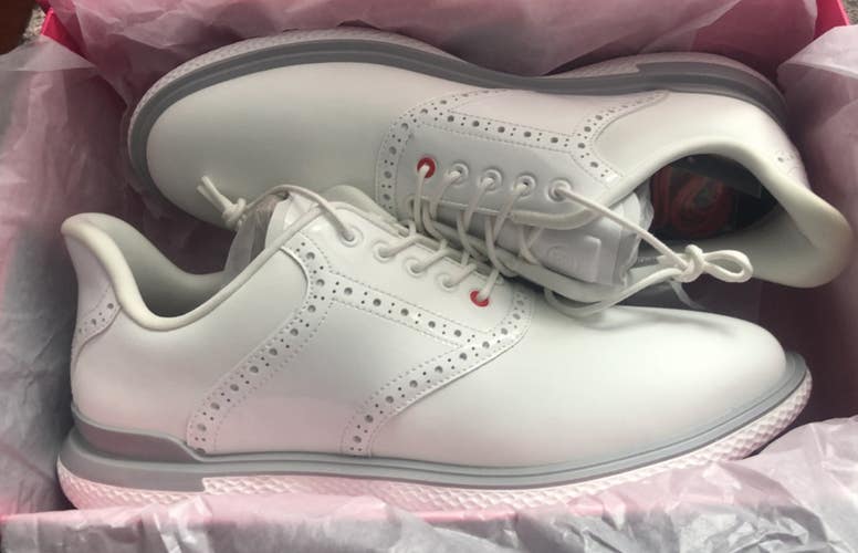 NEW! G/FORE GALLIVAN2R LONGWING GOLF SHOE MENS 8.5 EU 41.5 SNOW/LIGHT GRAY *NIB*