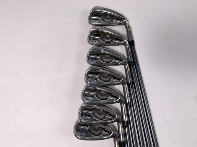 Ping G 2016 Iron Set 5-PW+GW Yellow Dot 1.5* Up CFS 70 Regular Graphite Mens RH