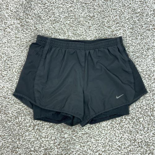 Nike Shorts Mens Small Black Dri-FIT Running 4" Lined Athletic Gym Sports Logo