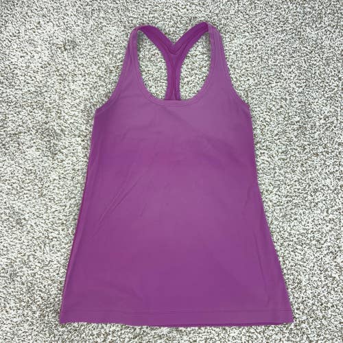 Lululemon Tank Top Womens Small Purple Racerback Yoga Gym Workout Sports Logo