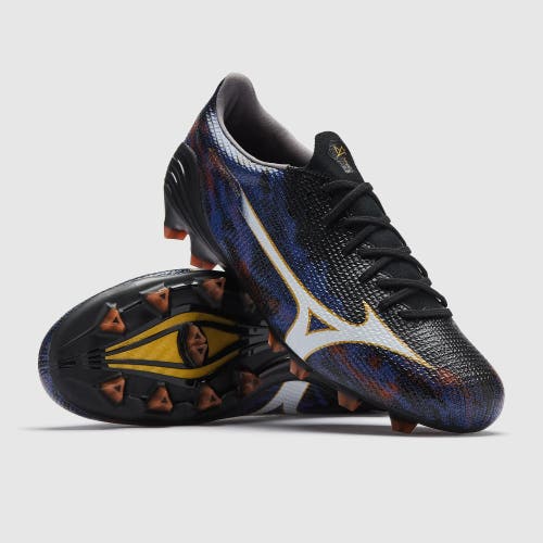 Black Unisex Size M 7.5 (W 8.5) Mizuno MIJ Cleats Alpha 3 FG (New)