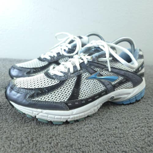 Brooks Adrenaline GTS 10 Womens Size 9 Wide Width Running Shoes Gray White Low