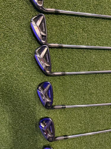 Men's 2016 TaylorMade M2 Left Hand Iron Set Regular Flex (8 Clubs) #4 - #9, PW, GW Steel Shaft (Used