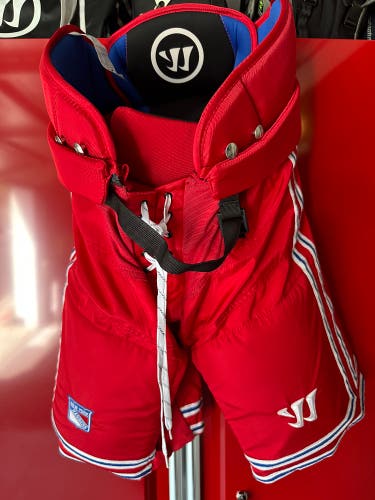 Warrior Pro Stock Hockey Pants – New York Rangers – SR Medium (+1) – Brand New
