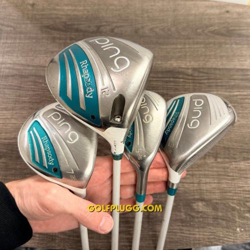 Womens Ping Rhapsody Golf Set Driver,3W,5W,7W,6,8,9,SW / Lite/ Ladies (2744)