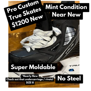 Crispy Newish True Pro Custom : New Skate Smell :  $1200+ *No Steel Runners* Pro Tan Liner. Sz8