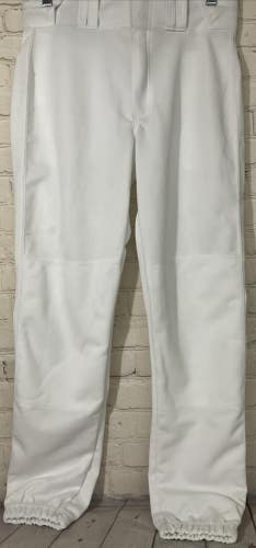 Russell Athletic Youth Small White Baseball Pants Mesh Pockets Elastic Cuff