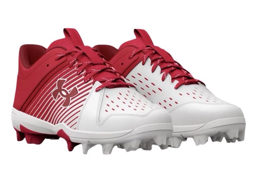 Red Men's Size 13.0 (W 14.0) Adult Under Armour Leadoff low rm Low Top Molded Cleats (New)