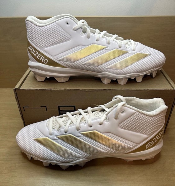 Men's Size M 11.0 (W 12.0) Adidas adizero Mid Top Molded Cleats (New)