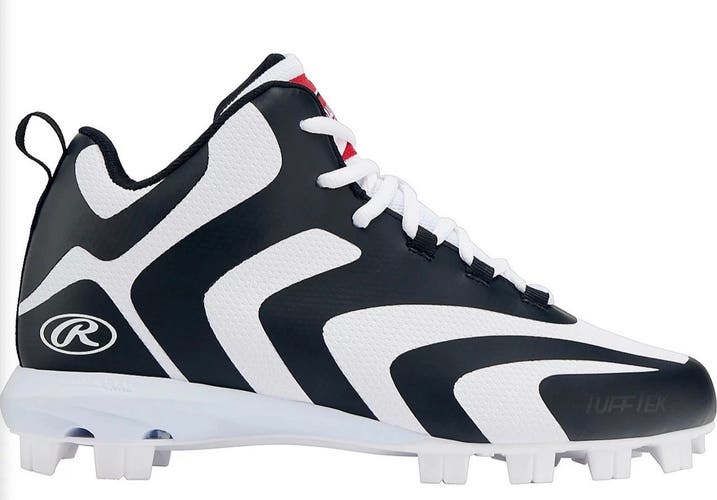 Black Men's Size M 8.5 (W 9.5) Adult Rawlings High Top Molded Cleats (New)