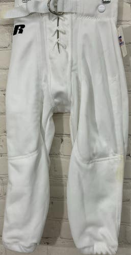 Russell Athletic Youth XS Lace Up Fly Baseball Pants D-Ring Belt Elastic Cuffs