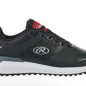 Black Men's Size M 8.5 (W 9.5) Adult Rawlings Low Top Turf Cleats (New)