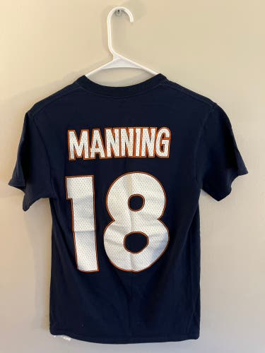 NFL Denver Broncos Majestic Men’s Small Navy Blue Peyton Manning #18 Jersey Tee