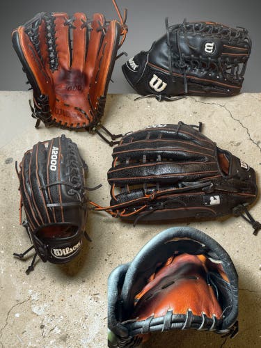 Wilson A2000 RH Outfield Baseball Glove 12.75" (Used)