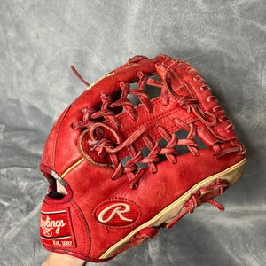 Red Rawlings Gold Glove Elite RH Outfield Baseball Glove 11.5" (Used)