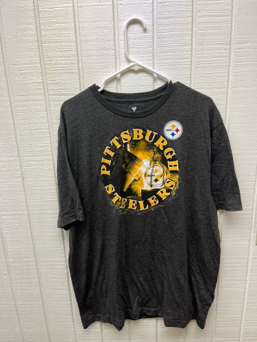 NFL Pittsburgh Steelers Fanatics Men’s XL Graphic Print Tee Black/Yellow