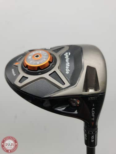 2013 TAYLORMADE R1 BLACK DRIVER 10.5* STIFF ALDILA RIP PHENOM 55G +HC GOOD