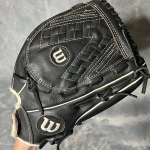 Black Wilson A500 RH Pitcher's Baseball Glove 12.5" (Used)
