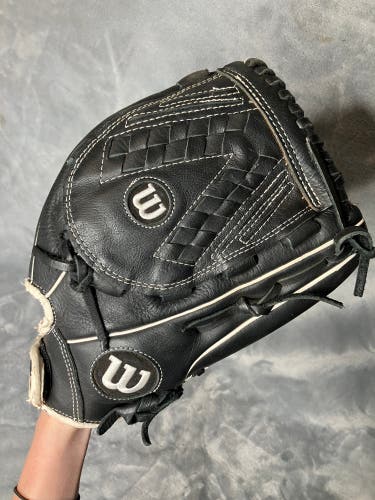 Black Wilson A500 RH Pitcher's Baseball Glove 12.5" (Used)