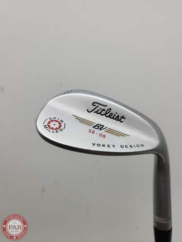2009 TITLEIST VOKEY SPIN MILLED CHROME WEDGE 58*/08 STIFF DYNGOLD 35.5" FAIR
